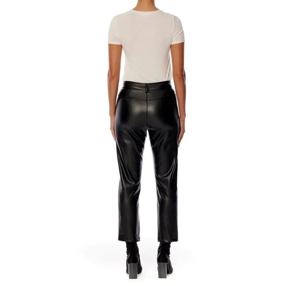 LBLC The Label Jen Vegan Leather Trouser in Black Medium New Pants - Picture 12 of 16